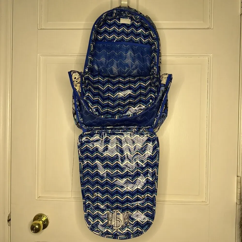Vera Bradley Blue Bayou Diaper Bag Pad Quilted Backpack Travel Work School Gift